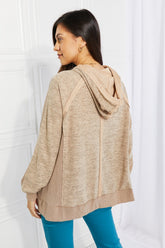 Petal Dew Rather Be Home Heathered Zip-Up Hoodie Ins Street